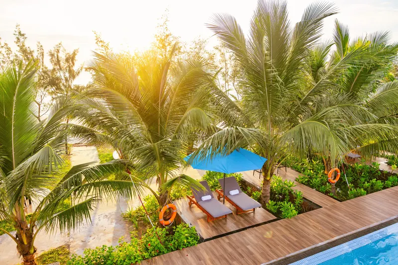 Khu hồ bơi nhìn từ trên